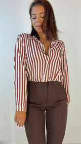 Camicia Satin Righe