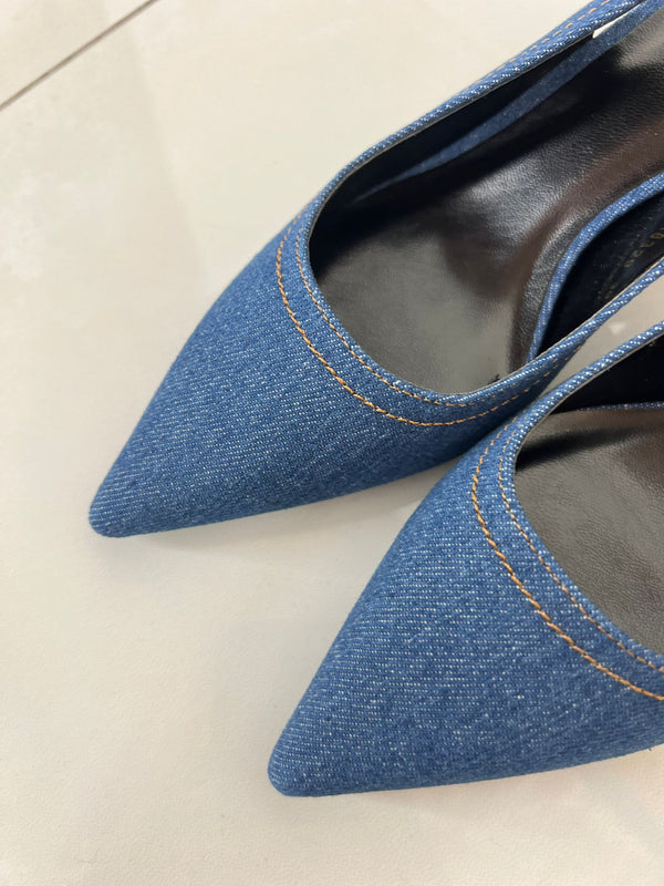 Sling back DENIM