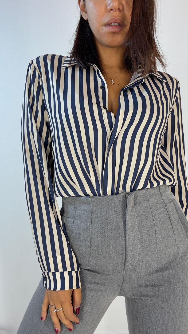 Camicia Satin Righe