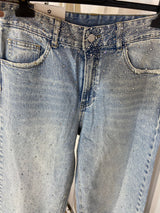 Jeans Strass wide Leg