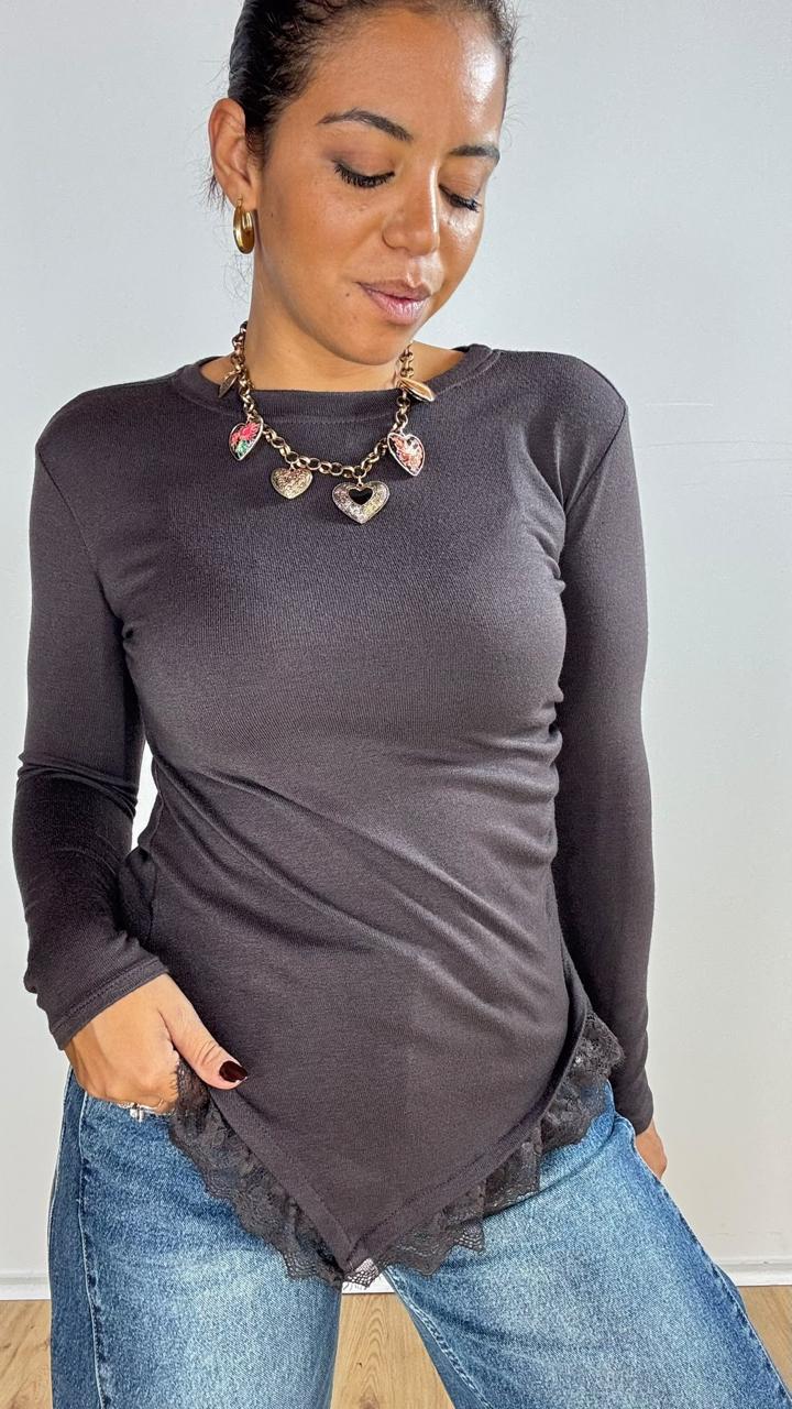 maglia viscosa pizzo