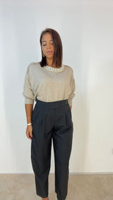 Pull collo perle