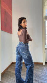 Jeans Denim Flower