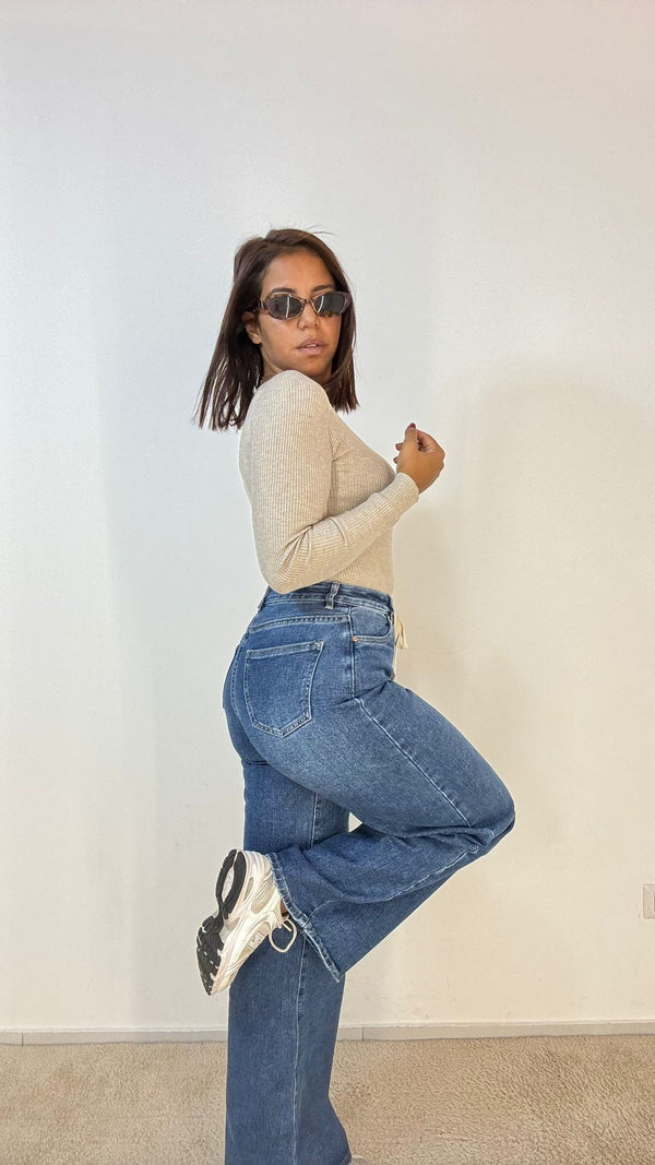 Jeans laccio Wide