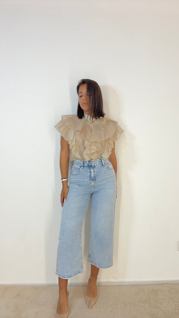 Jeans FlorealStrass
