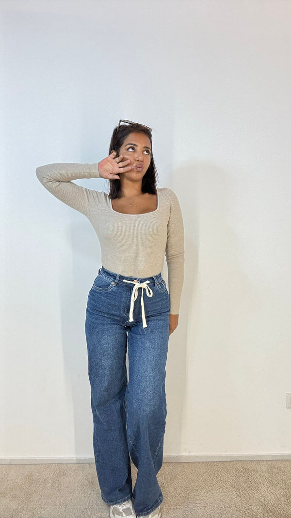 Jeans laccio Wide