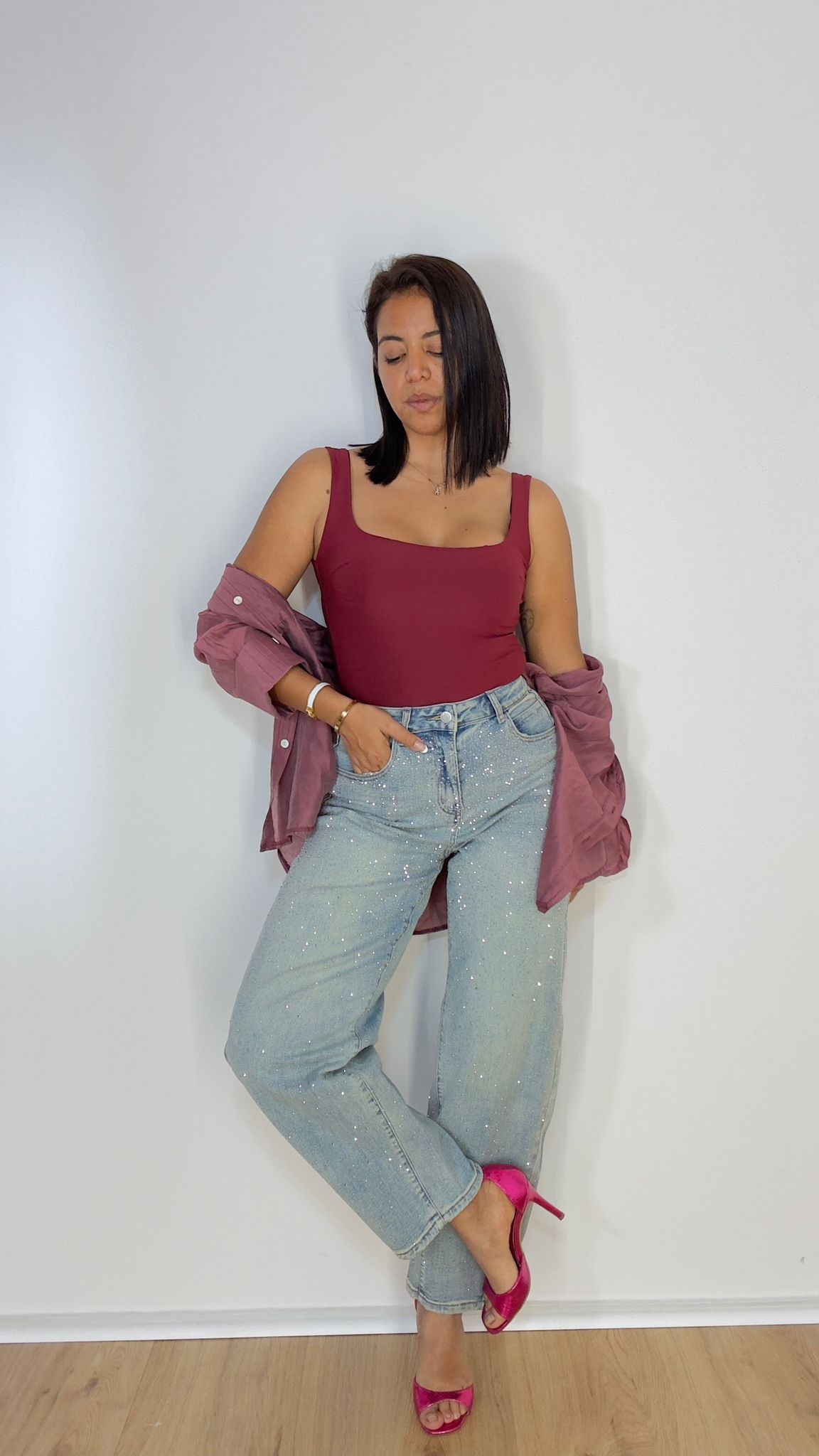 Jeans Baggy Strass 414