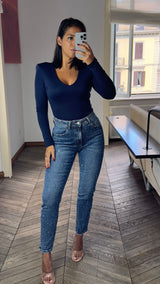 Jeans Mom strass