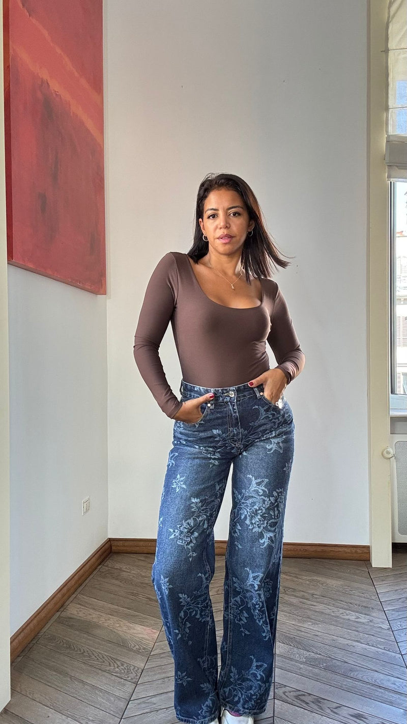 Jeans Denim Flower