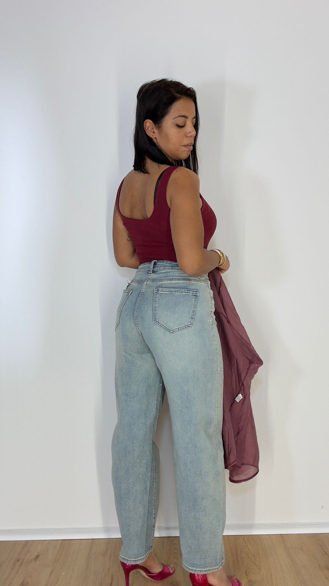 Jeans Baggy Strass 414