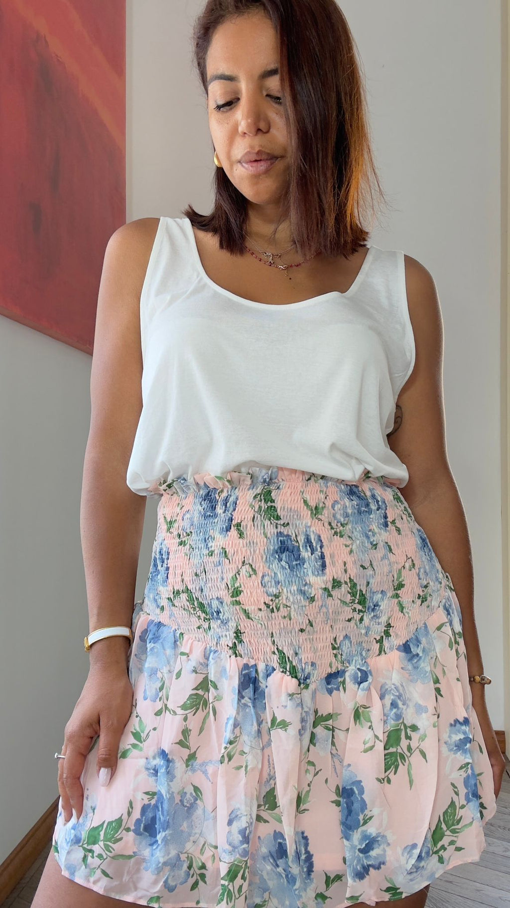 Gonna Chiffon rosa